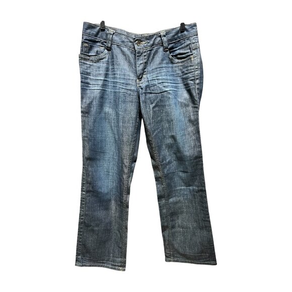 Awesome Calvin Klein Jeans Straight Women's 12 Blue Dark Wash Denim Lean Bootcut - Picture 9 of 11